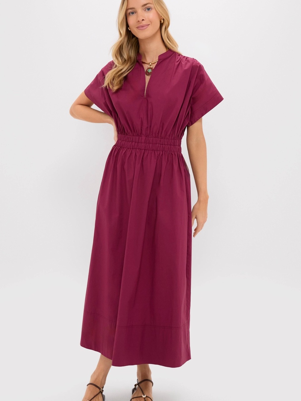 NWT Tuckernuck Pomander Place Emmy Poplin Maxi Dress